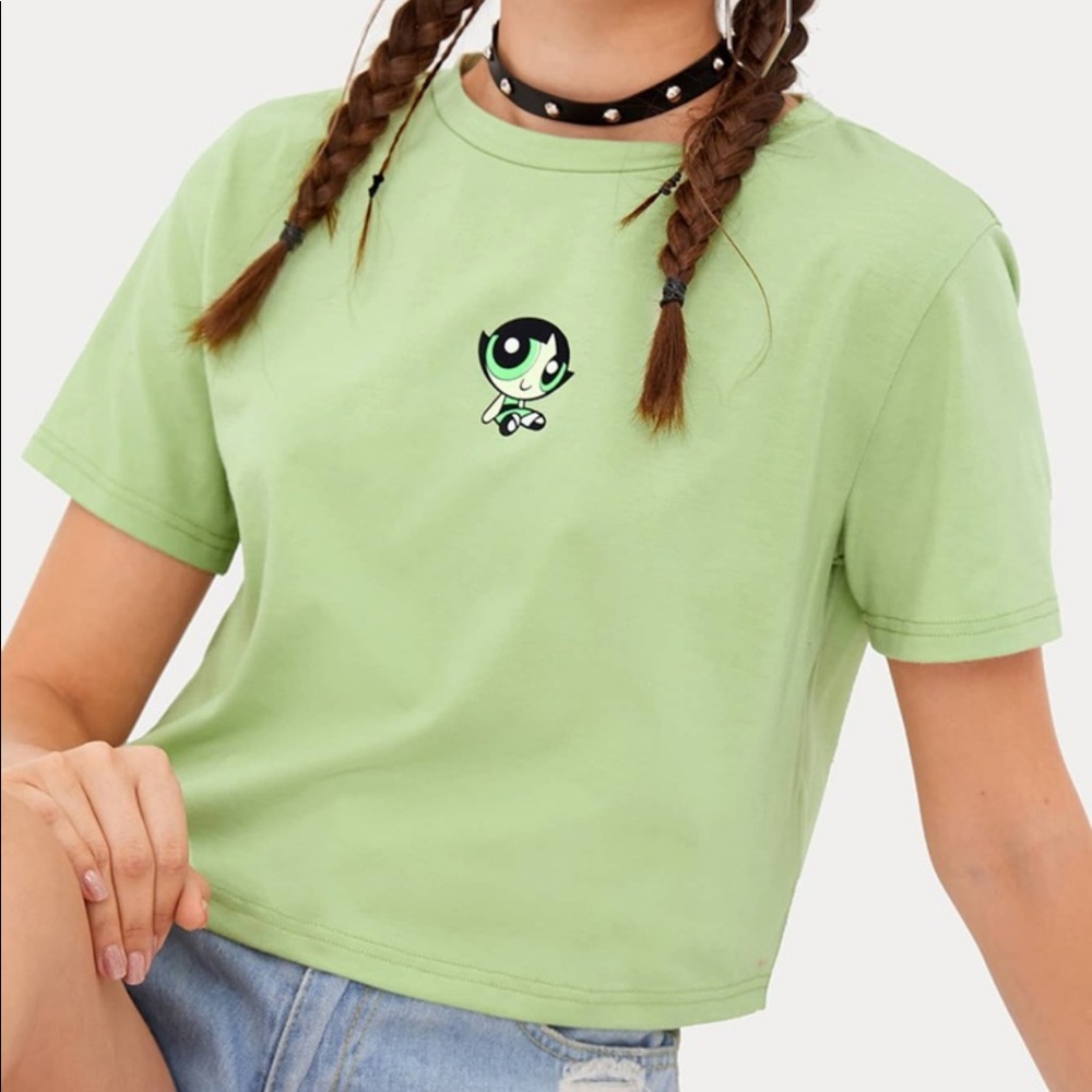 Powderpuff girl crop tee
